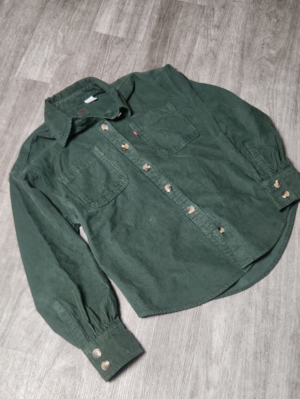Womens Levi's Sage Green Corduroy Shirt